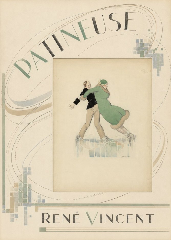 René Vincent Patineuse No6 - Poster