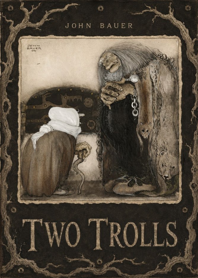 John Bauer Two Trolls No6 - Poster