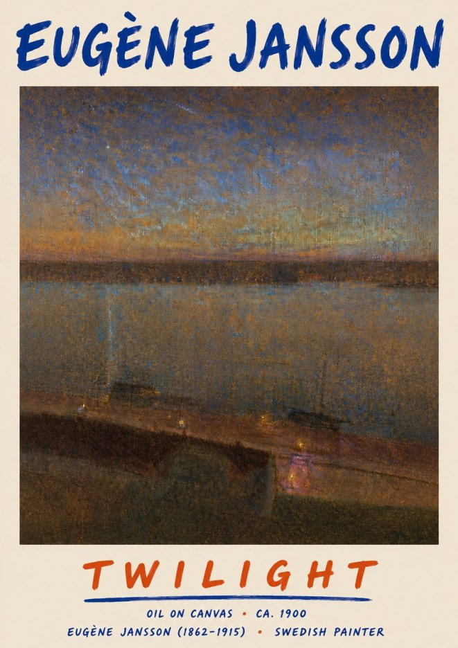 Eugène Jansson Twilight No6 - Poster