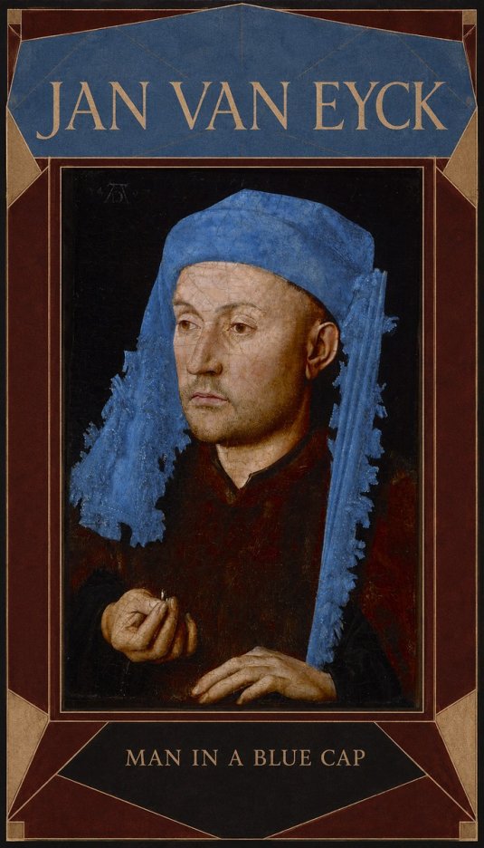 Jan van Eyck Man in a Blue Cap I No6 - Poster