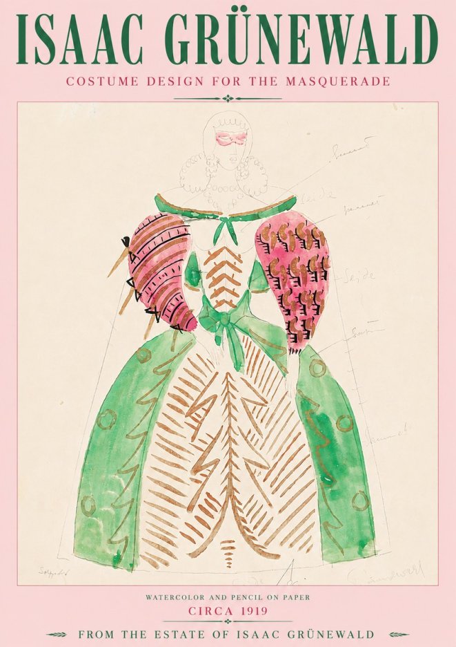Isaac Grünewald Costume Design for the Masquerade No4 - Poster
