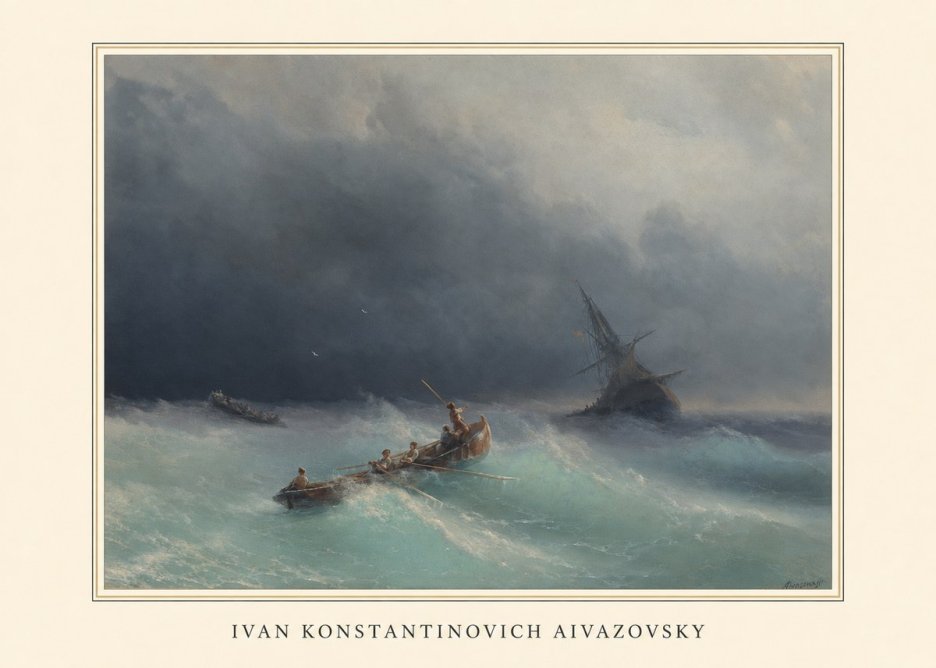 Ivan Konstantinovich Aivazovsky Shipwreck No3 - Poster