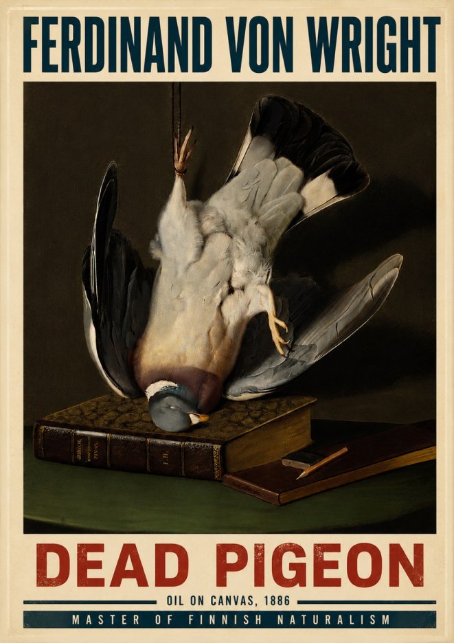 Ferdinand von Wright Dead Pigeon No6 - Poster