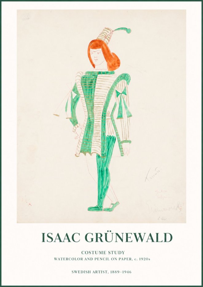 Isaac Grünewald The Harlequin No2 - Poster