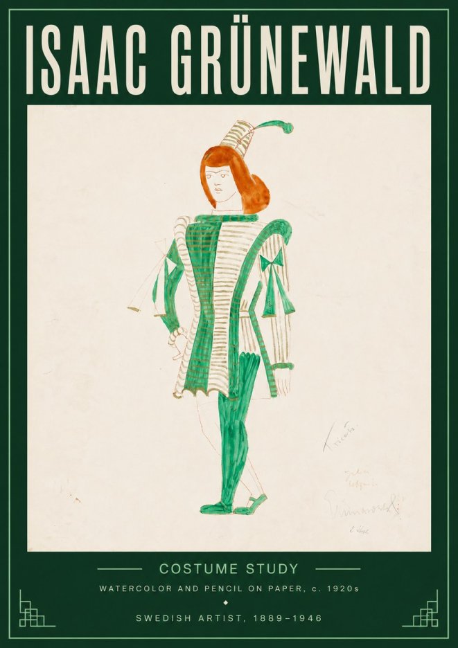 Isaac Grünewald The Harlequin No5 - Poster
