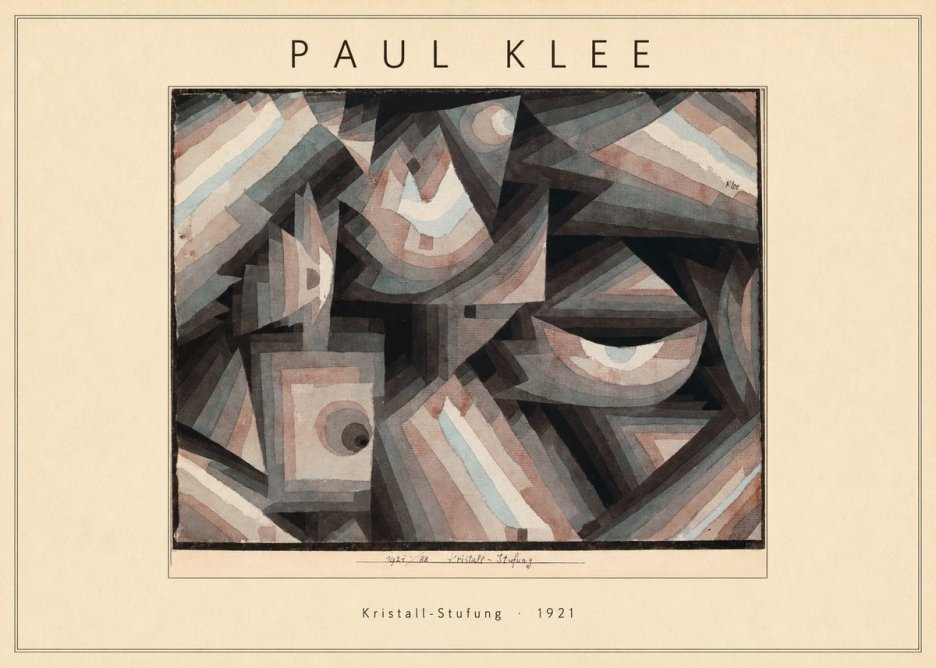 Paul Klee Kristall-stufung I No4 - Poster