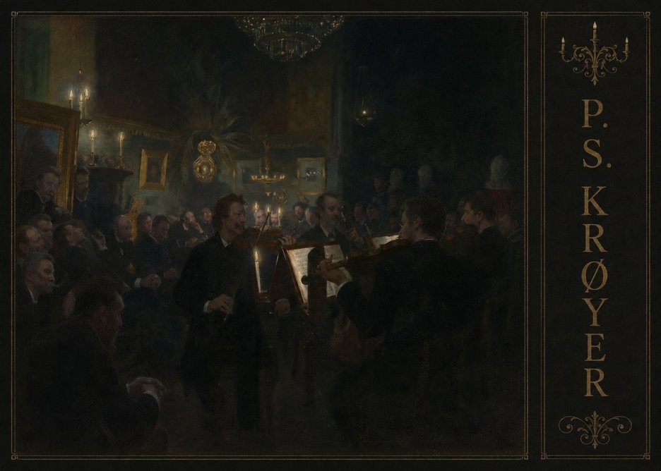 P.S. Krøyer An Evening at Høeberg's Home No2 - Poster