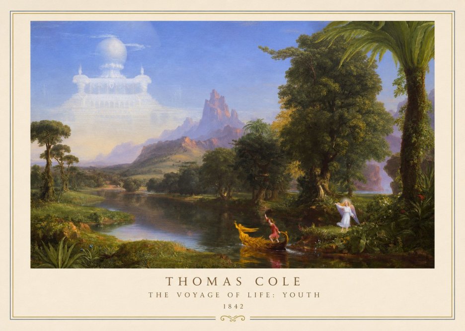 Thomas Cole The Voyage of Life: Youth IV No6 - Poster