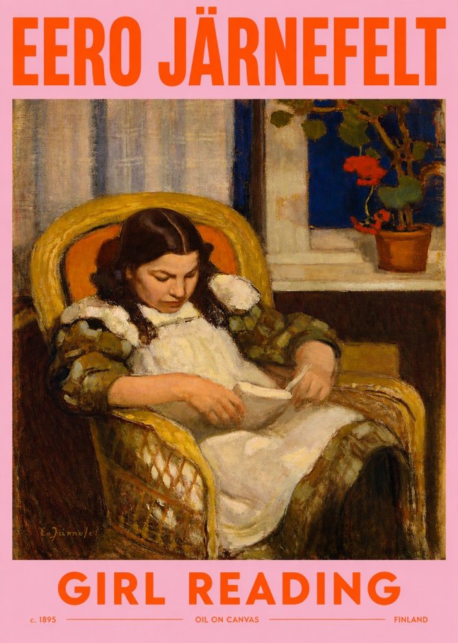 Eero Järnefelt Girl Reading No2 - Poster