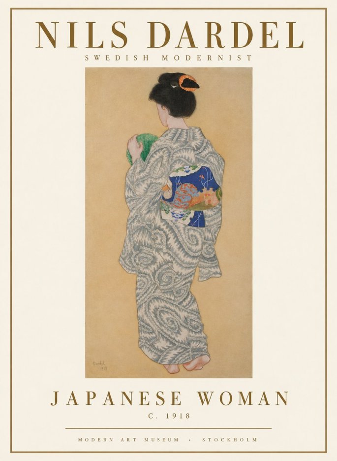 Nils Dardel Japanese Woman No1 - Poster