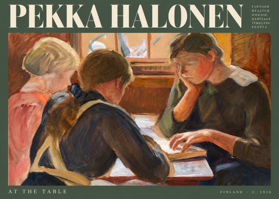 Pekka Halonen At the Table No2 - Poster