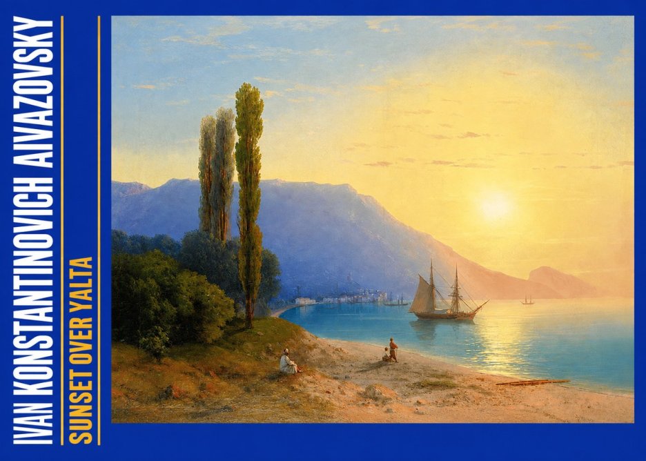 Ivan Konstantinovich Aivazovsky Sunset over Yalta No2 - Poster