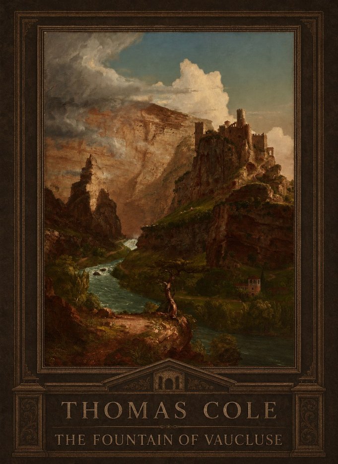 Thomas Cole The Fountain of Vaucluse II No4 - Poster