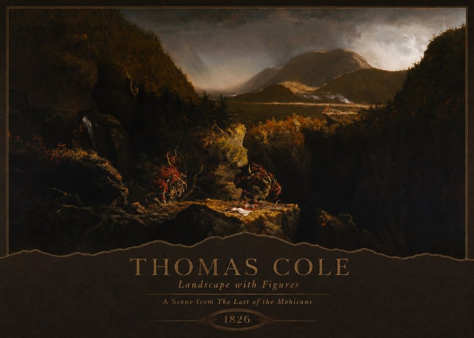 Thomas Cole Landscape with Figures: a Scene from the Last of the Mohicans No6 - Poster