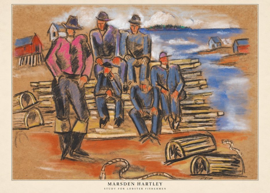 Marsden Hartley Study for 'Lobster Fishermen' No6 - Poster