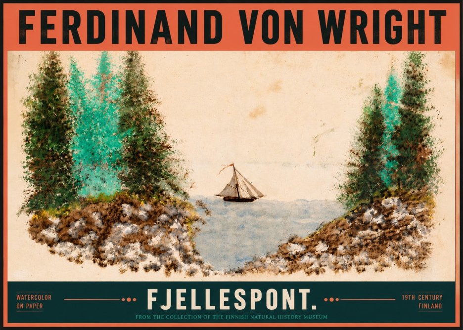 Ferdinand von Wright Fjellespont. No5 - Poster