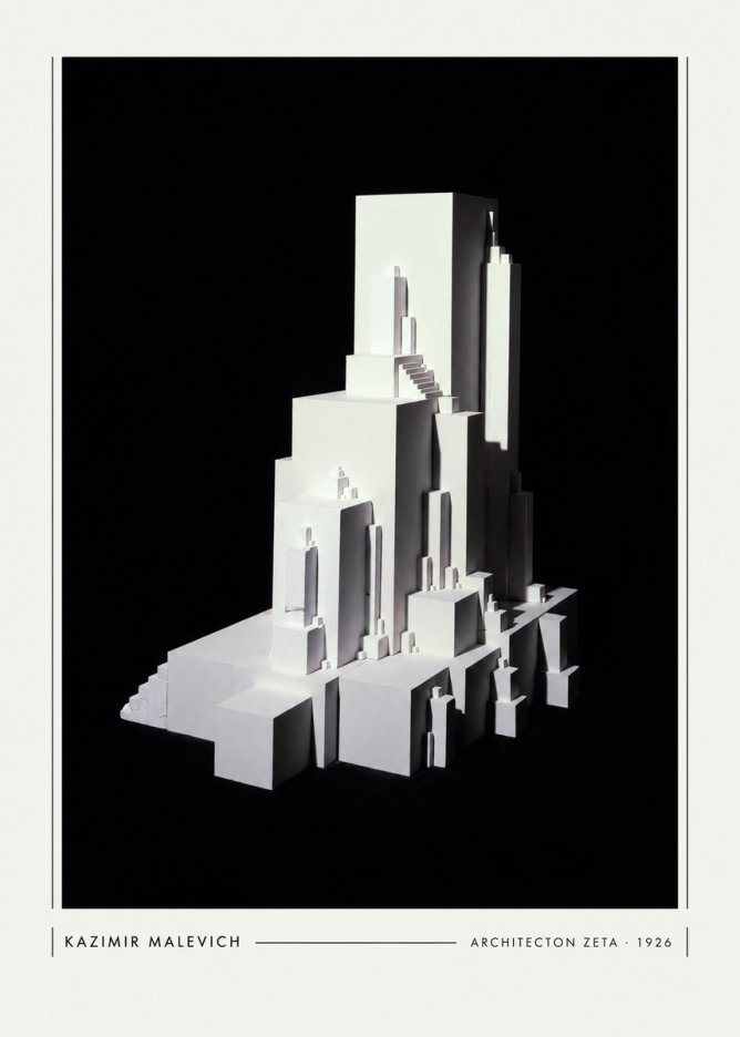 Kazimir Malevich Architecton Zeta No5 - Poster