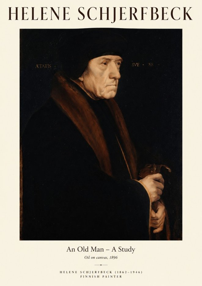 Helene Schjerfbeck An Old Man – a Study No1 - Poster