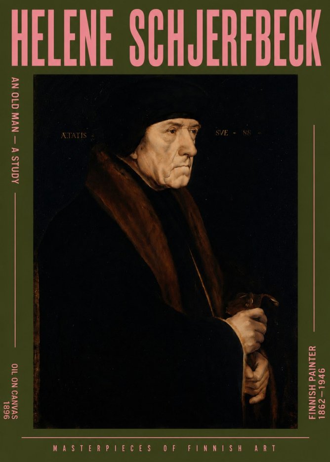 Helene Schjerfbeck An Old Man – a Study No5 - Poster