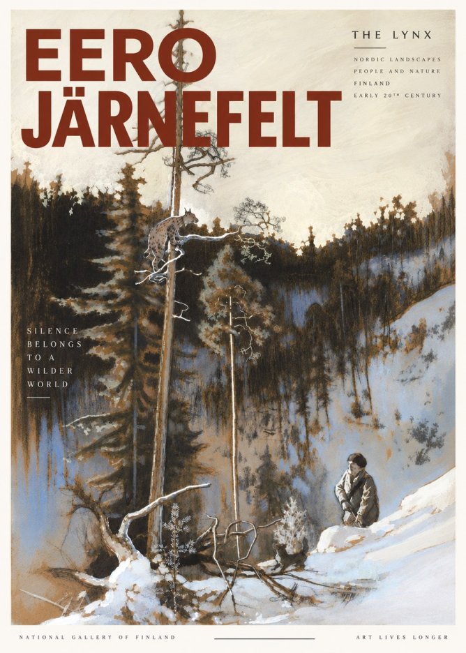 Eero Järnefelt A Lynx in a Tree No6 - Poster