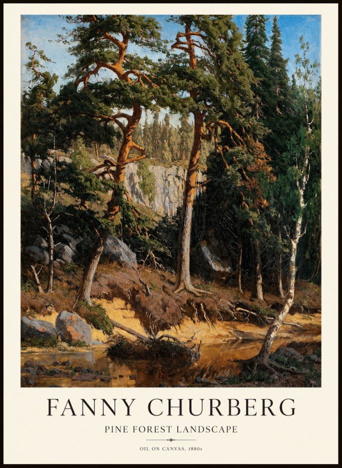 Fanny Churberg Pine Forest Landscape No1 - Poster