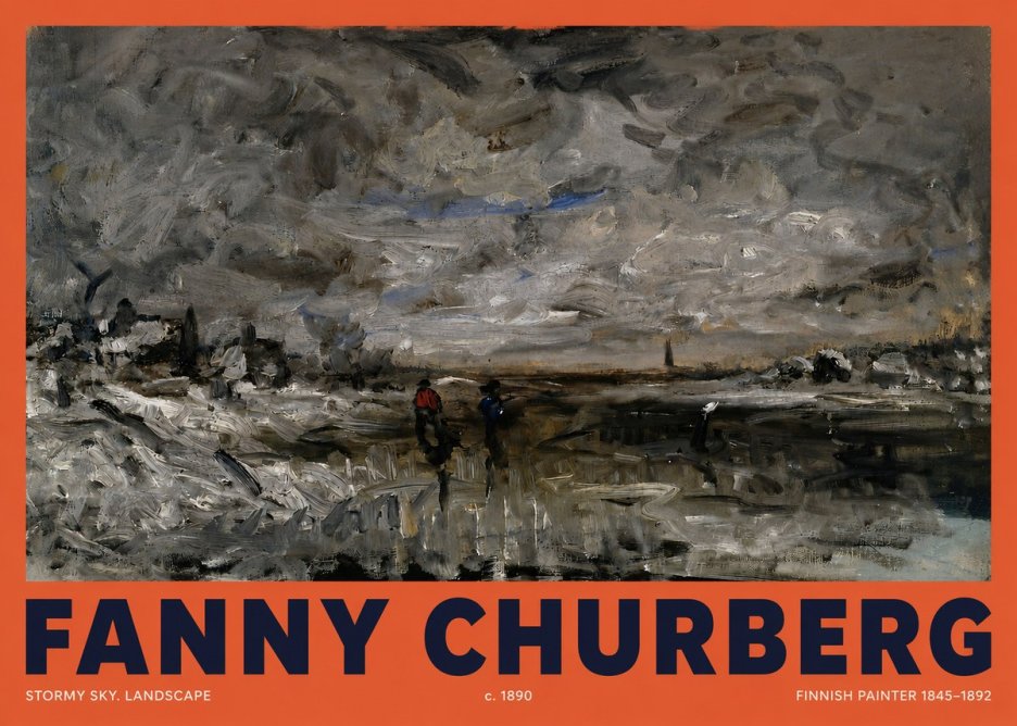 Fanny Churberg Stormy Sky. Landscape No2 - Poster