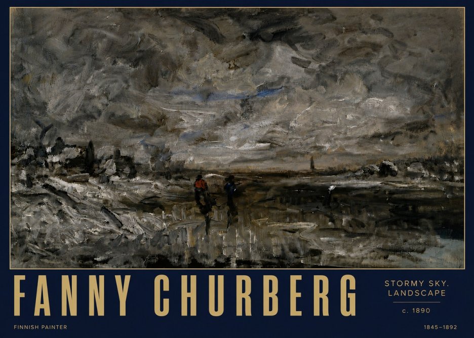 Fanny Churberg Stormy Sky. Landscape No6 - Poster