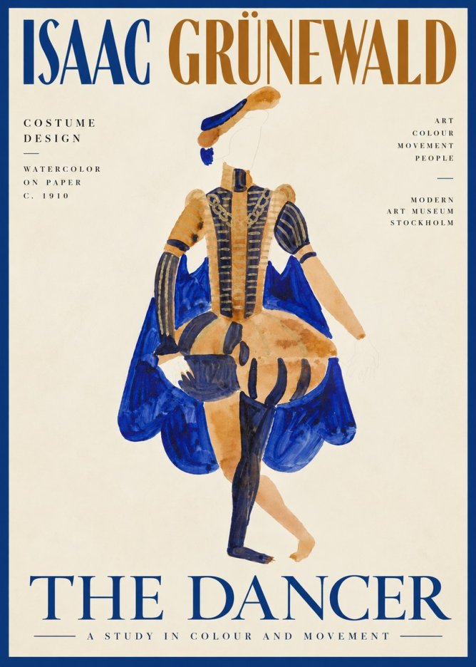 Isaac Grünewald Costume Design XV No6 - Poster