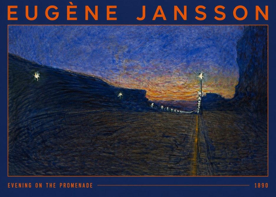 Eugène Jansson Evening on the Promenade No2 - Poster