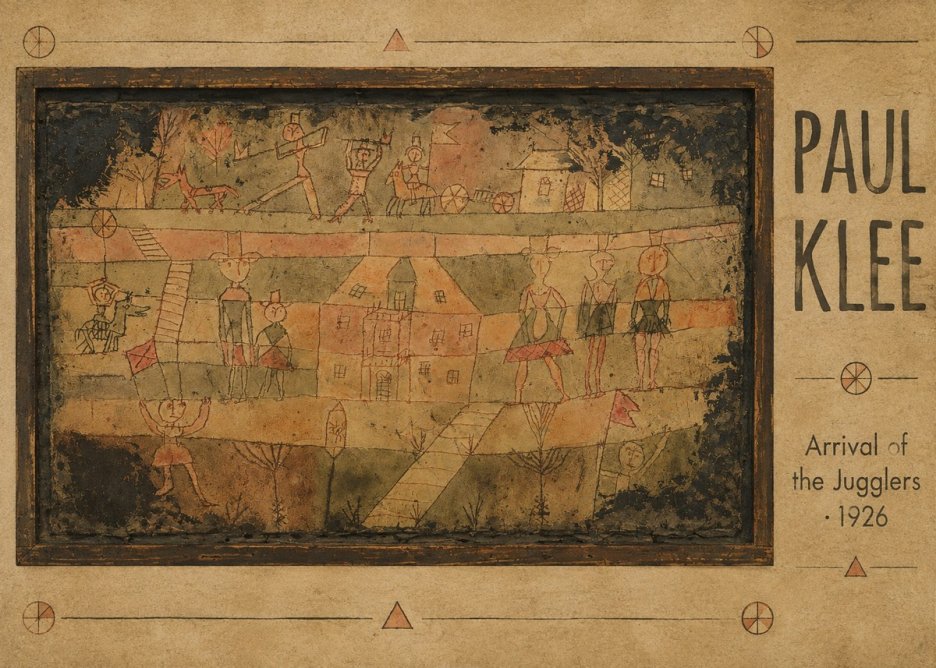 Paul Klee Arrival of the Jugglers No5 - Poster