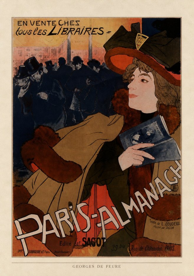 Georges de Feure Paris-almanach IV No4 - Poster