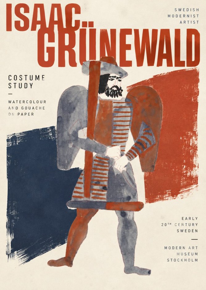 Isaac Grünewald Costume Study VII No2 - Poster
