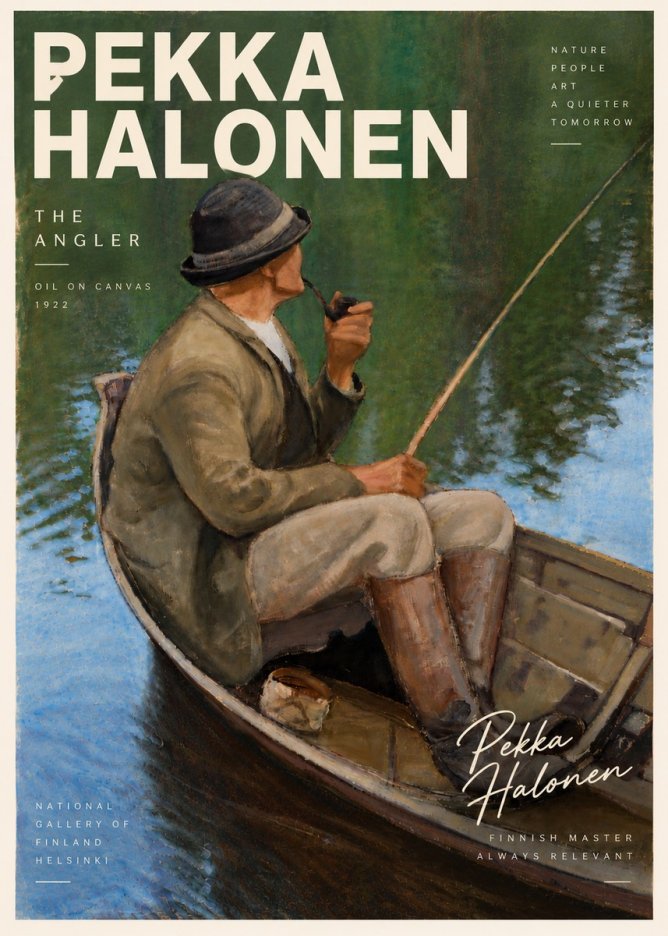 Pekka Halonen The Angler No6 - Poster