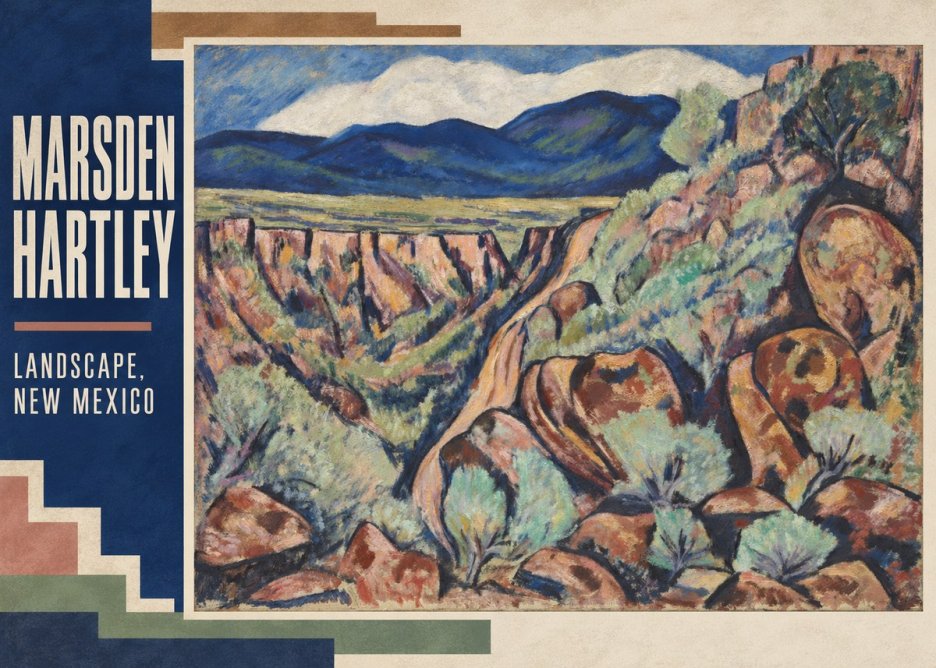 Marsden Hartley Landscape, New Mexico No2 - Poster