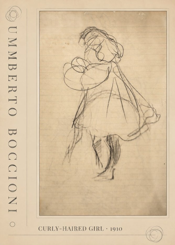 Umberto Boccioni Curly-haired Girl No3 - Poster
