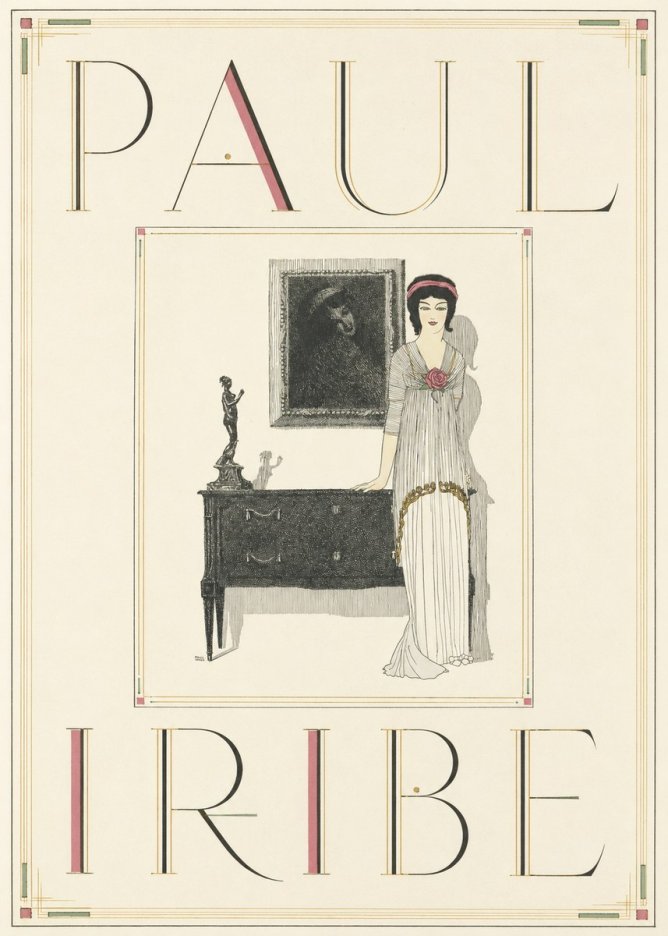 Paul Iribe Elegant Figure in Art Deco Interior No5 - Poster