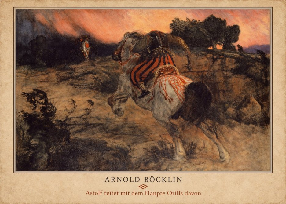 Arnold Böcklin Astolf Reitet Mit Dem Haupte Orills Davon No4 - Poster