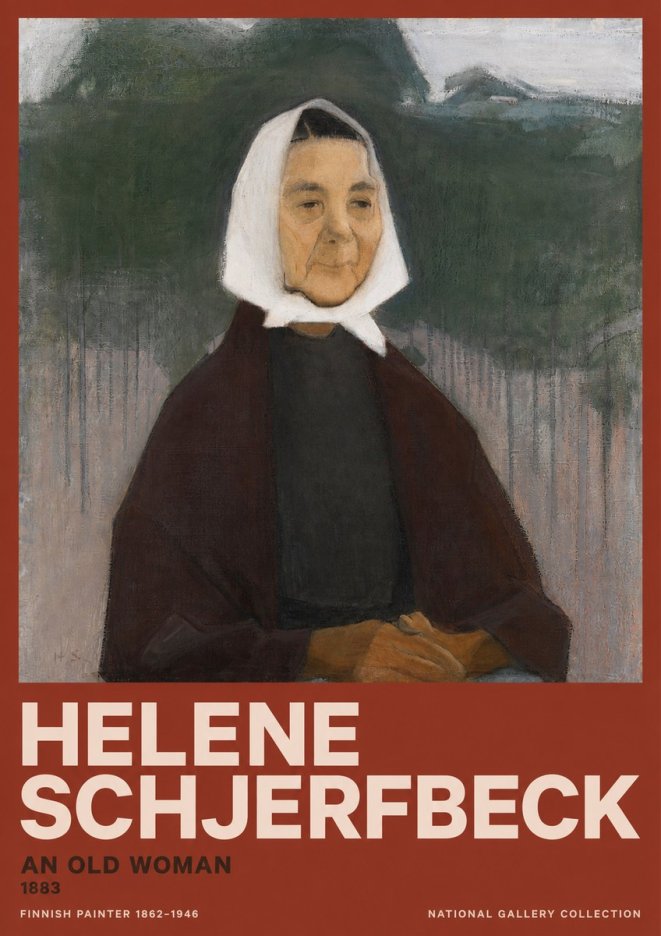 Helene Schjerfbeck An Old Woman No2 - Poster