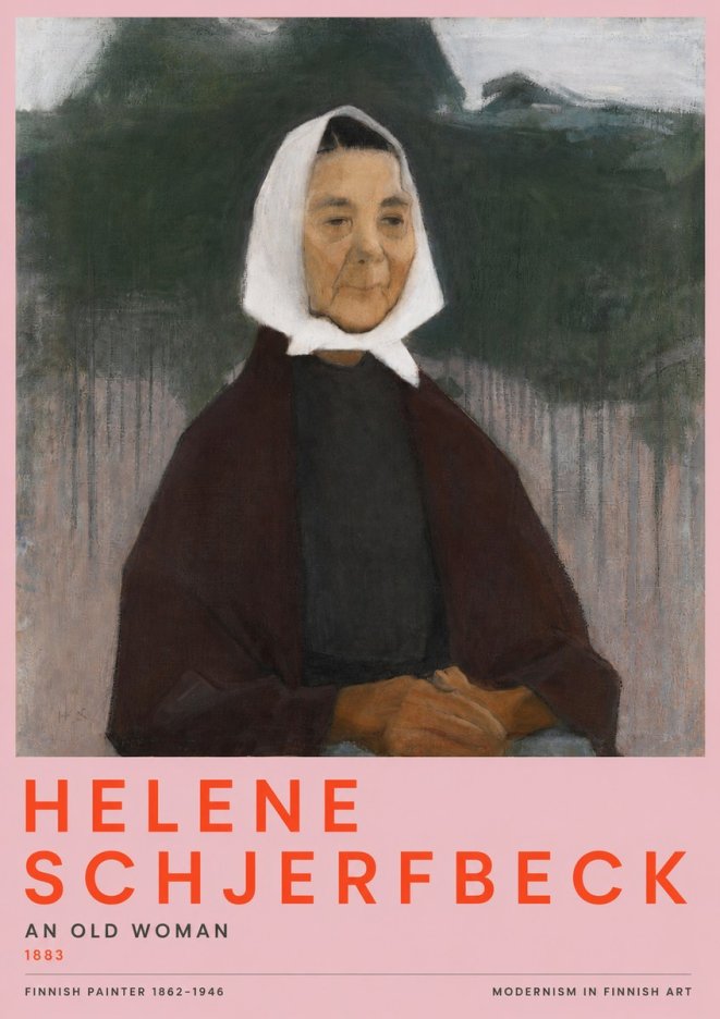 Helene Schjerfbeck An Old Woman No4 - Poster