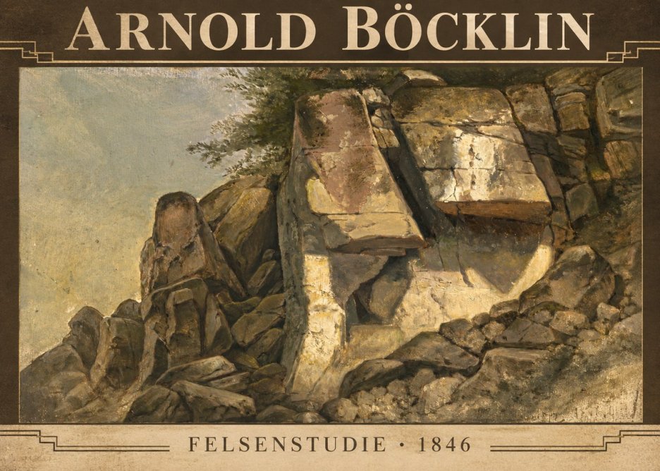 Arnold Böcklin Felsenstudie No6 - Poster