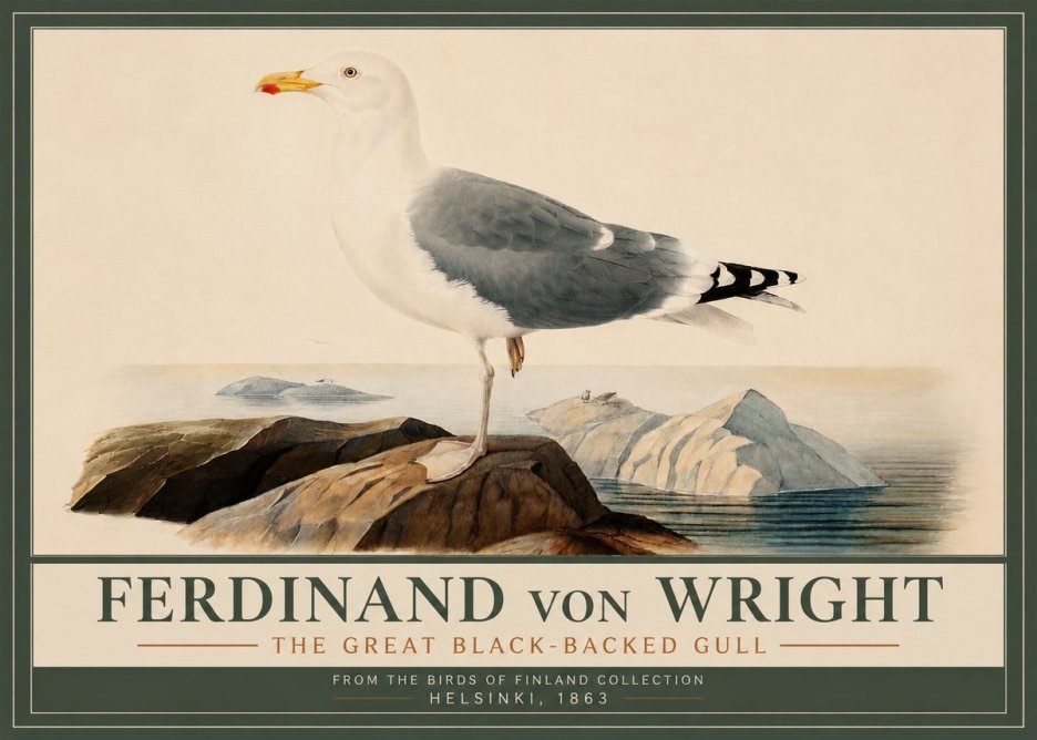 Ferdinand von Wright The Great Black-backed Gull No3 - Poster