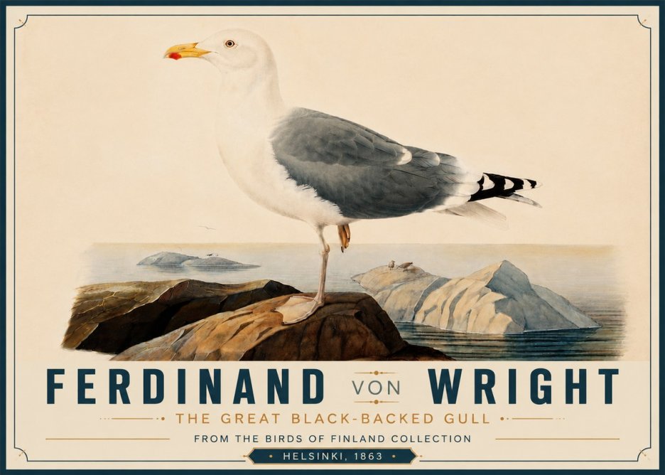 Ferdinand von Wright The Great Black-backed Gull No5 - Poster