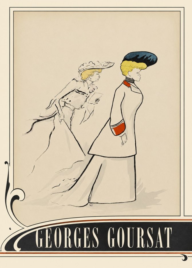 Georges Goursat Elegant Promenade No3 - Poster