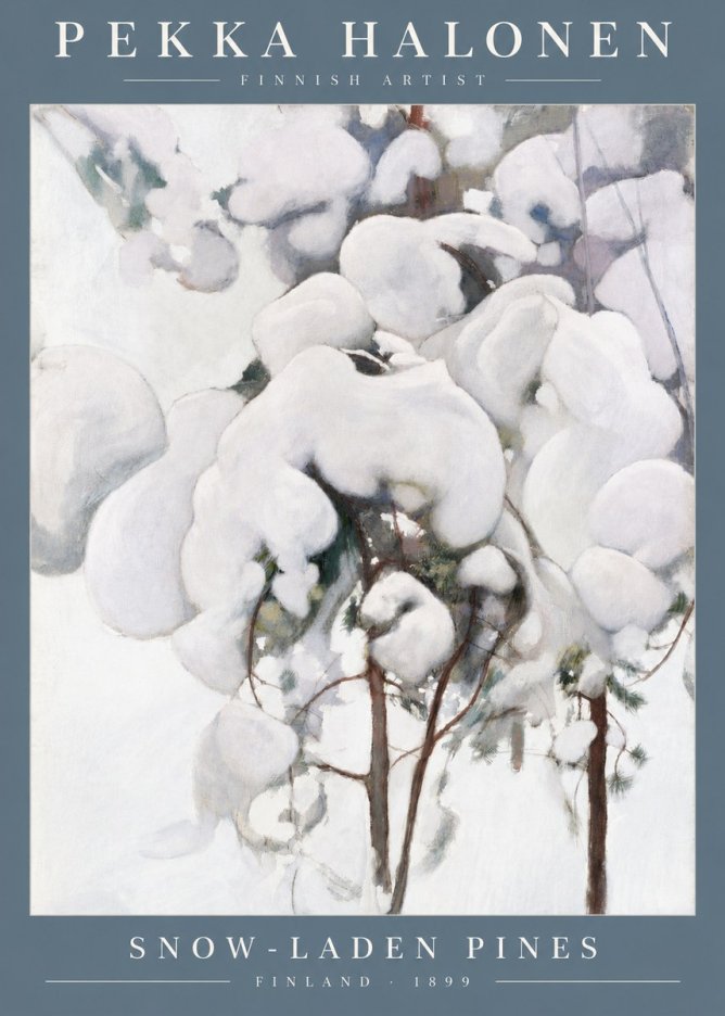 Pekka Halonen Snow-laden Pines No3 - Poster