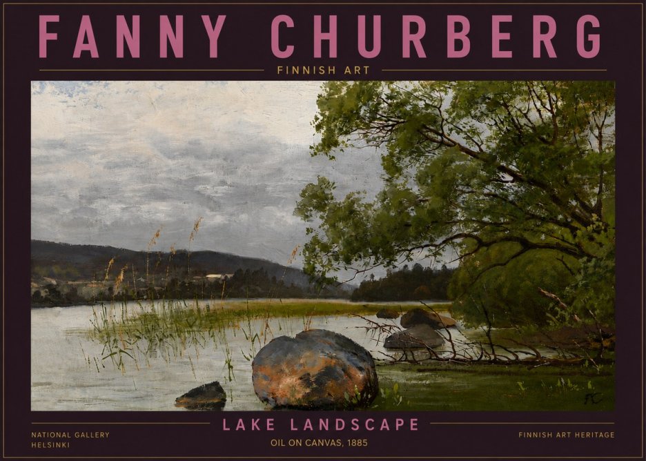 Fanny Churberg Lake Landscape No5 - Poster