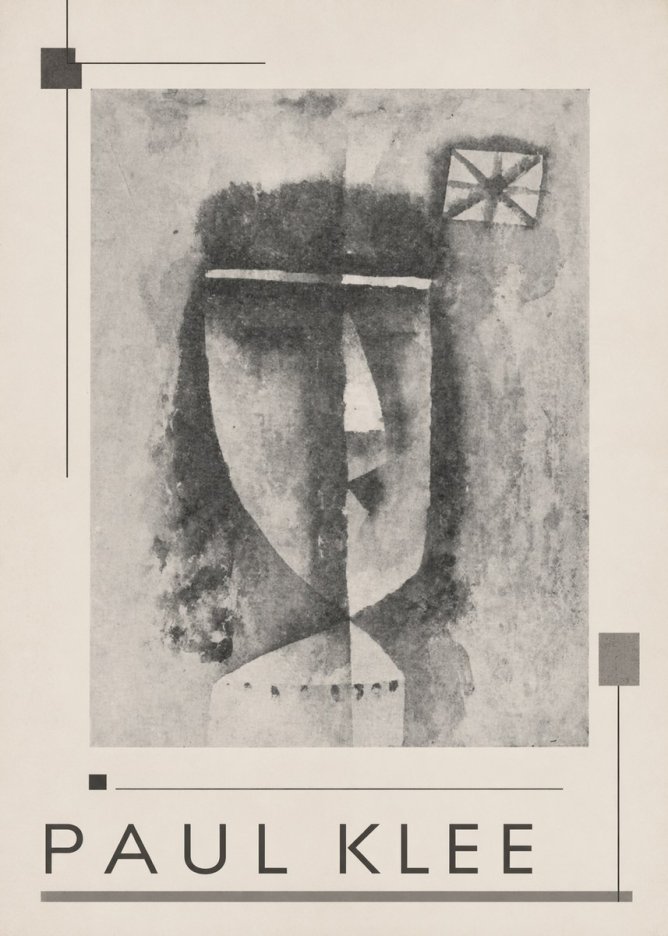 Paul Klee Head of a Man No3 - Poster