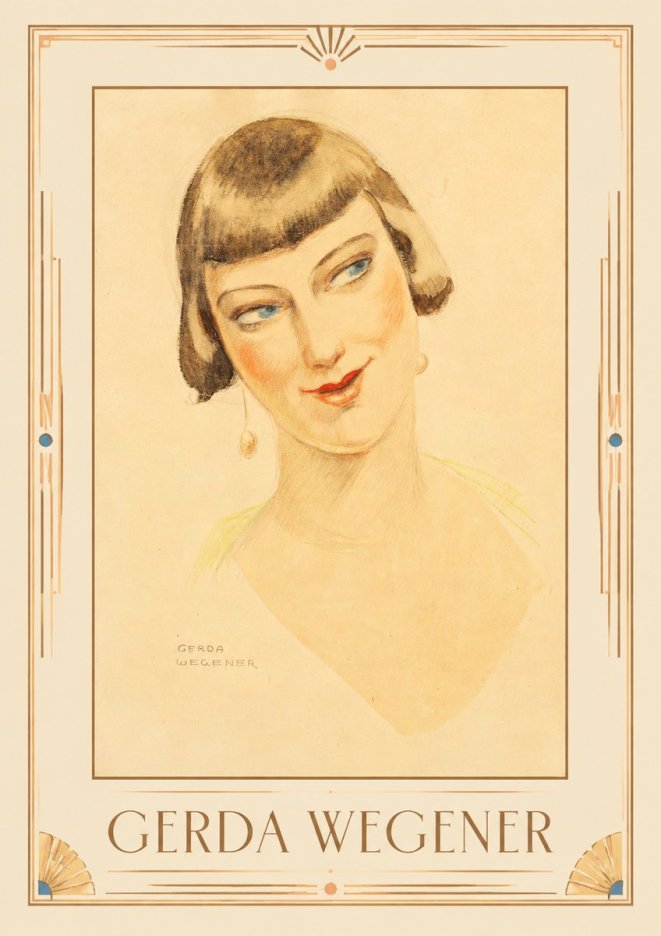 Gerda Wegener Portrait of a Lady No1 - Poster