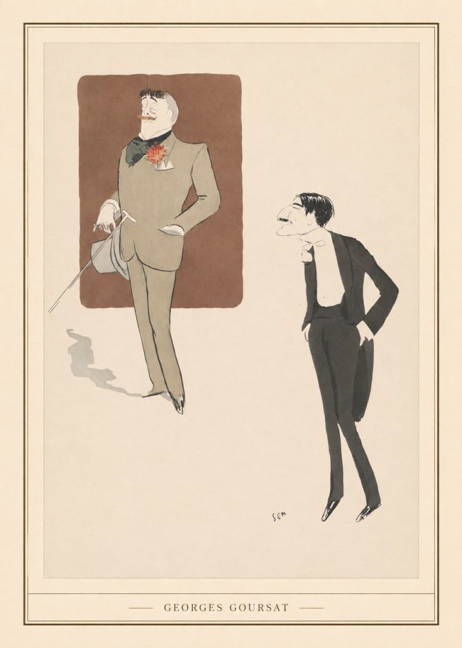 Georges Goursat Two Stylish Gentlemen No4 - Poster