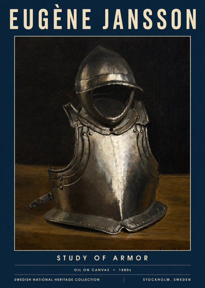 Eugène Jansson Study of Armor No3 - Poster