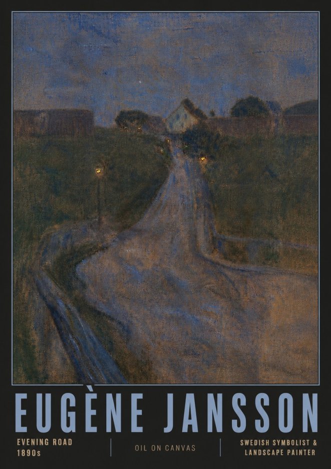 Eugène Jansson Evening Road No5 - Poster